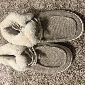 Hey Dude Women's Shoes in Tan and Cream